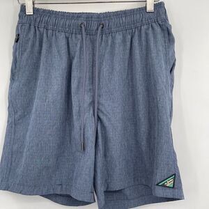Mr. Swim Blue Technical Elastic Waist Drawstring Swim Shorts Medium